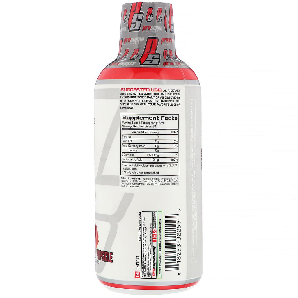 ProSupps, L-Carnitine 1500, Cherry Popsicle, 1,500 mg, 16 fl oz (473 ml)