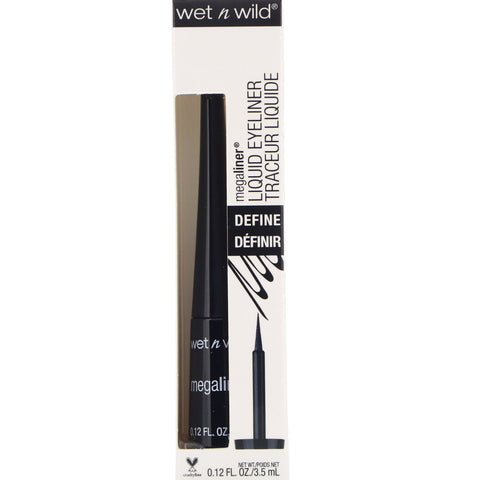 Wet n Wild, MegaLiner Liquid Eyeliner, Black, 0.12 fl oz (3.5 ml)