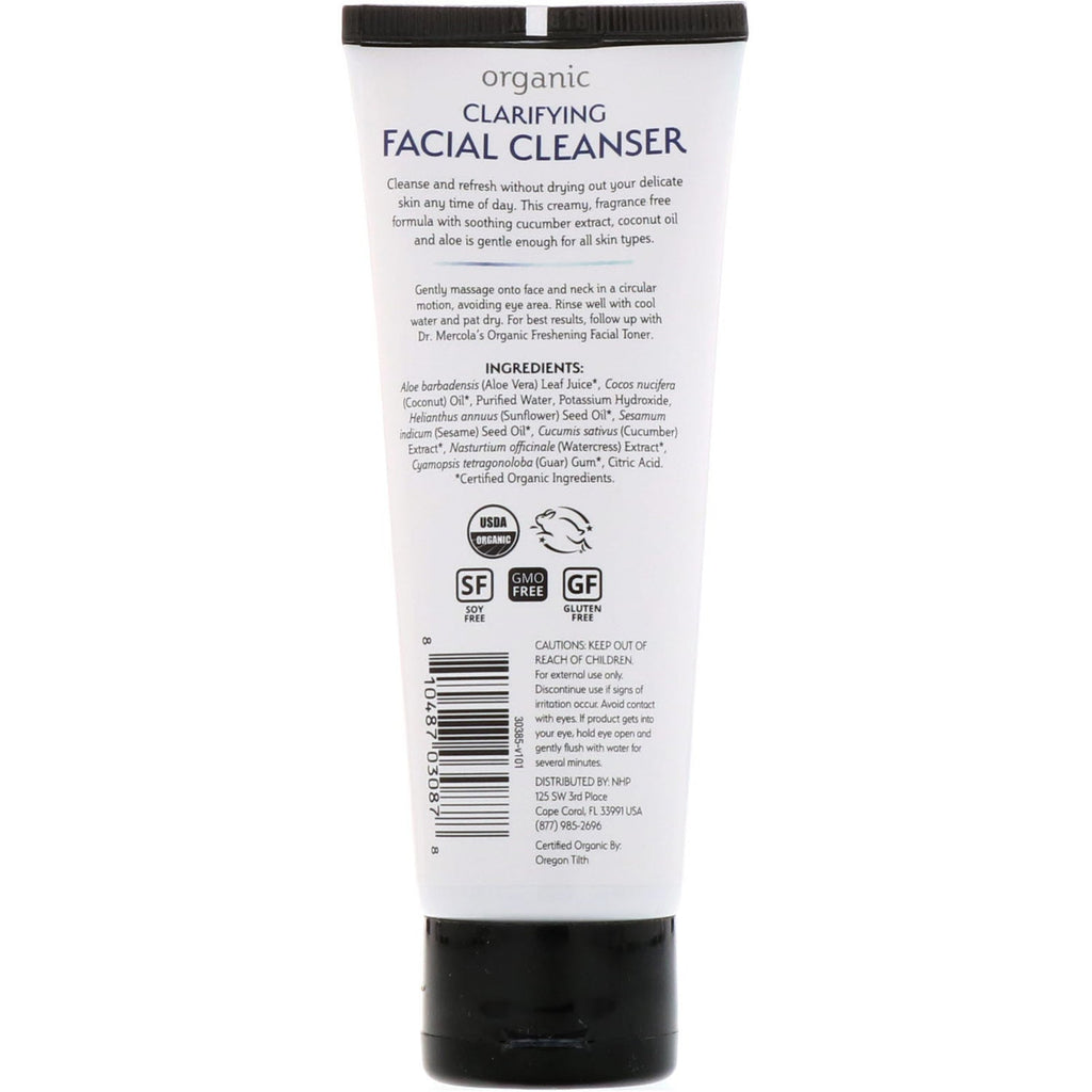 Dr. Mercola,  Clarifying Facial Cleanser, 4 fl oz (118 ml)