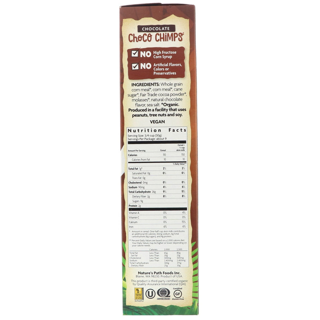 Nature's Path, EnviroKidz, Chokolade Choco Chimpanser, 10 oz (284 g)