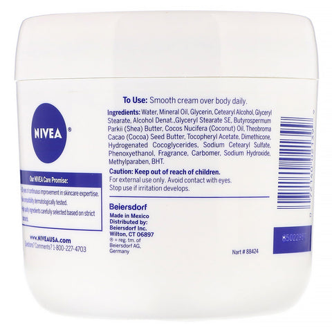 Nivea, Crema corporal, manteca de cacao, 15,5 oz (439 g)