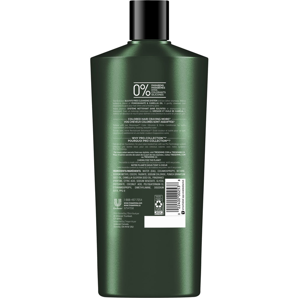 Tresemme, Botanique, Champú con brillo y vitalidad del color, 650 ml (22 oz. líq.)