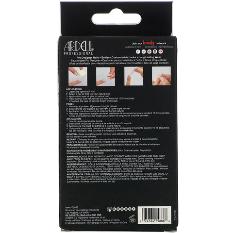 Ardell, Nail Addict Premium, Black Stud & Pink Ombre, 0.07 oz (2 g)