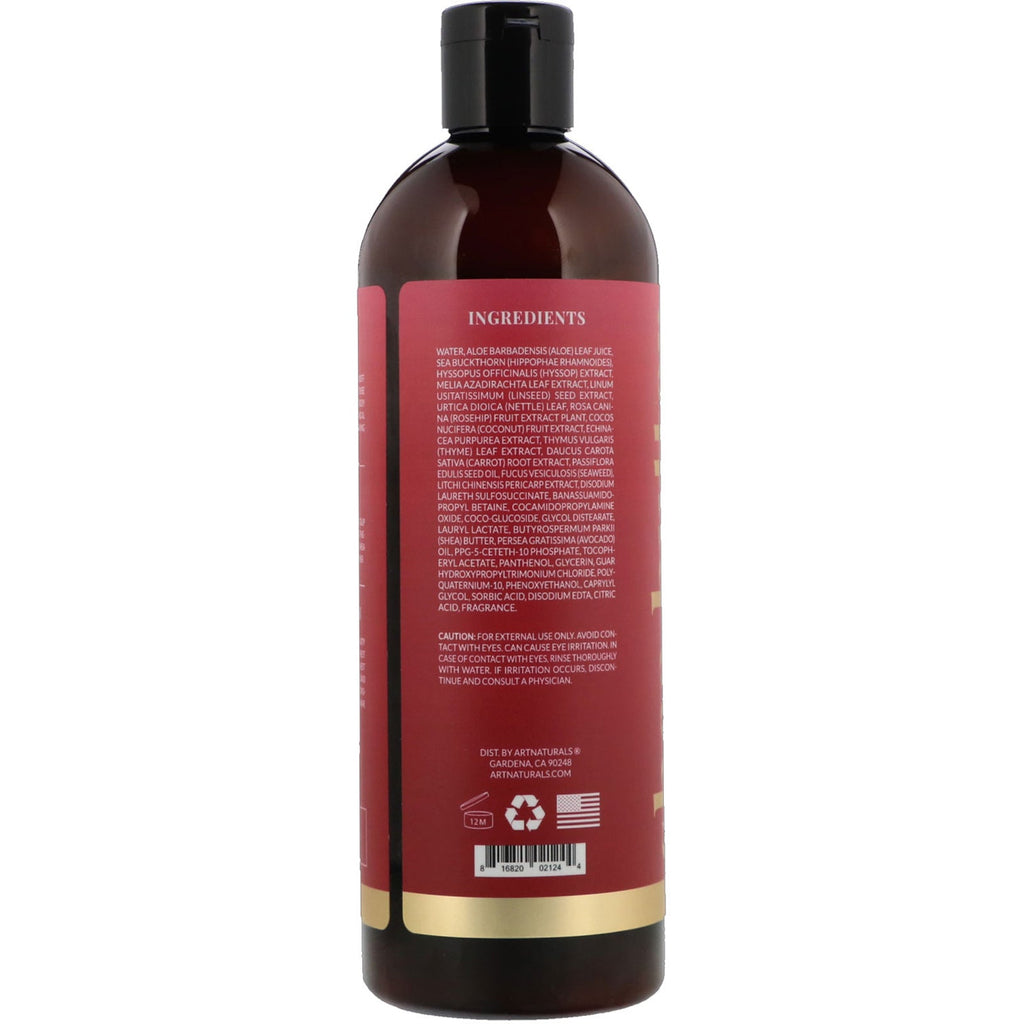 Artnaturals, Champú de manteca de karité, aguacate y lichi, seda hidratante, para cabello seco, 16 fl oz (473 ml)