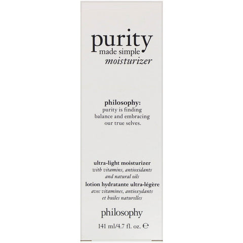 Filosofi, Purity Made Simple, Ultra-Light Moisturizer, 4,7 fl oz (141 ml)