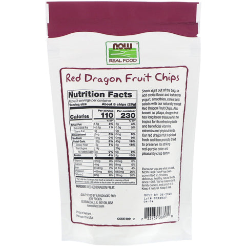 Now Foods, Real Foods, Red Dragon Fruit Chips, 2 oz (57 g)