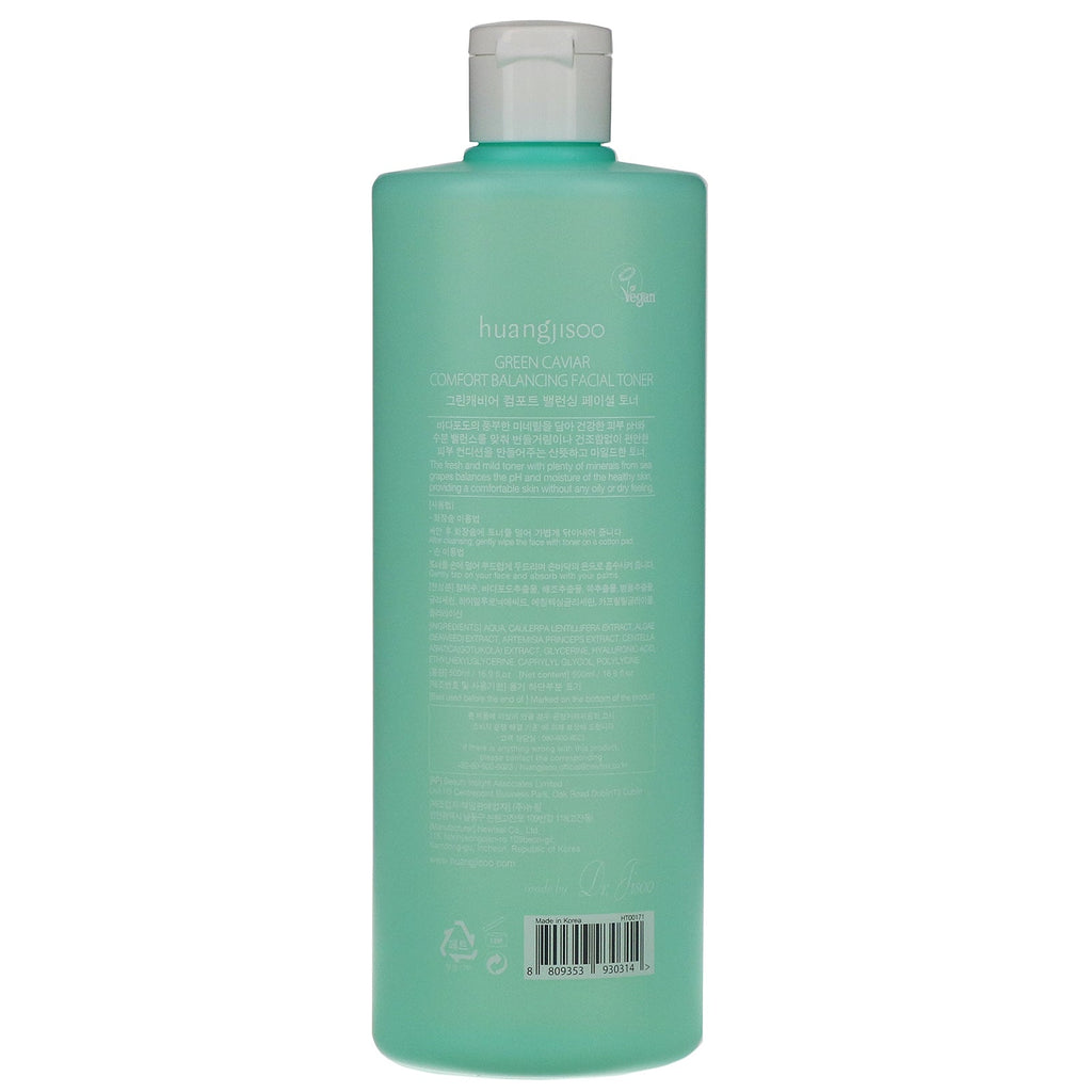 Huangjisoo, Caviar verde, Tónico facial equilibrante y reconfortante, 500 ml (16,9 oz. líq.)