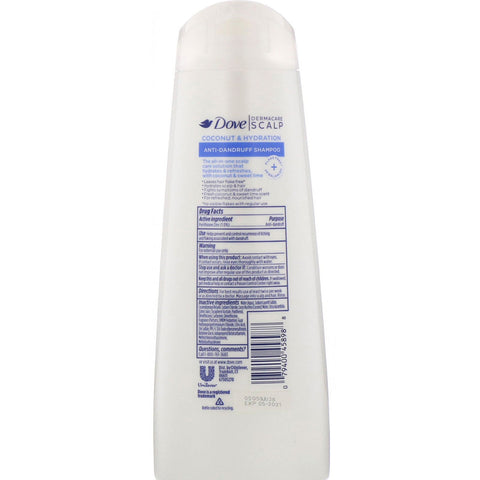 Dove, Dermacare, cuero cabelludo, champú anticaspa, coco e hidratación, 12 fl oz (355 ml)