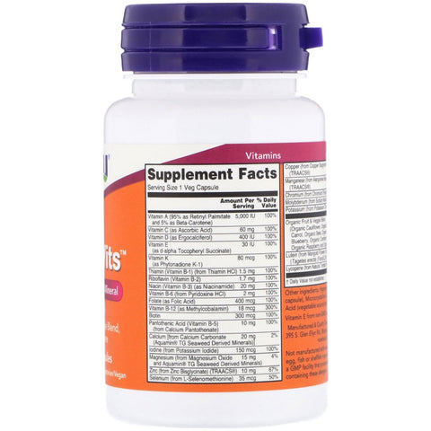 Now Foods, Daily Vits, multivitaminas y minerales, 30 cápsulas vegetales