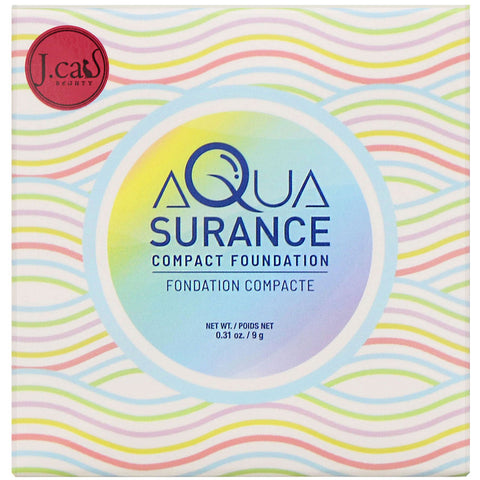 J.Cat Beauty, Aquasurance Compact Foundation, ACF103 Medium Beige, 0,31 oz (9 g)