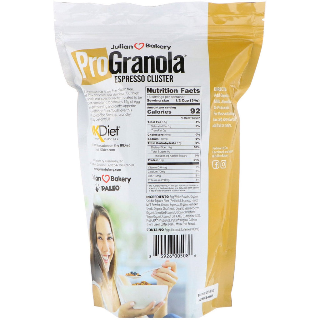 Julian Bakery, Pro Granola, Espresso Cluster, 17.9 oz (510 g)