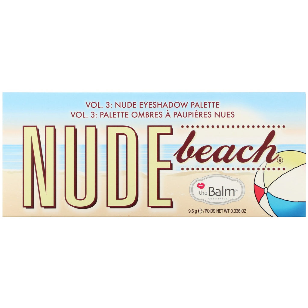 theBalm Cosmetics, Nude Beach, Volumen 3, Paleta de sombras de ojos color nude, 9,6 g (0,336 oz)