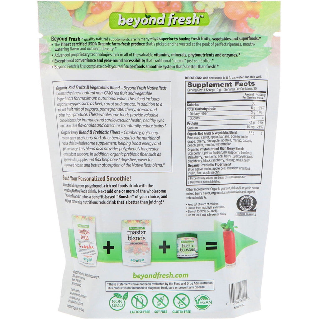 Beyond Fresh, Native Reds,  Red Superfood, Natural Berry Flavor, 10.58 oz (300 g)