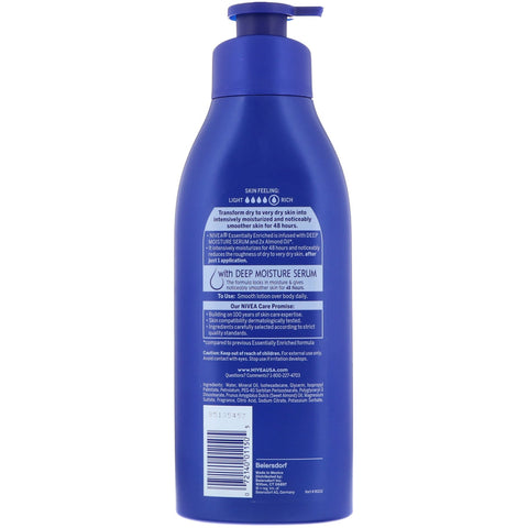 Nivea, loción corporal, esencialmente enriquecida, 500 ml (16,9 oz. líq.)