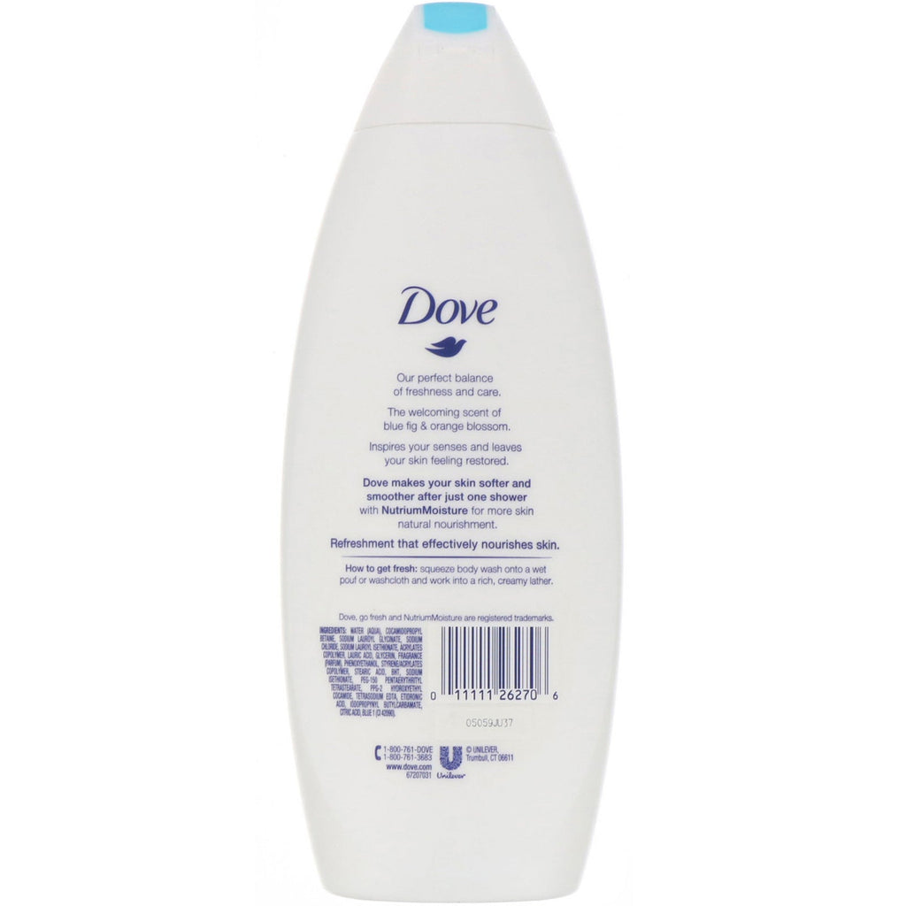 Dove, Go Fresh, Body Wash, Blue Fig & Orange Blossom, 22 fl oz (650 ml)