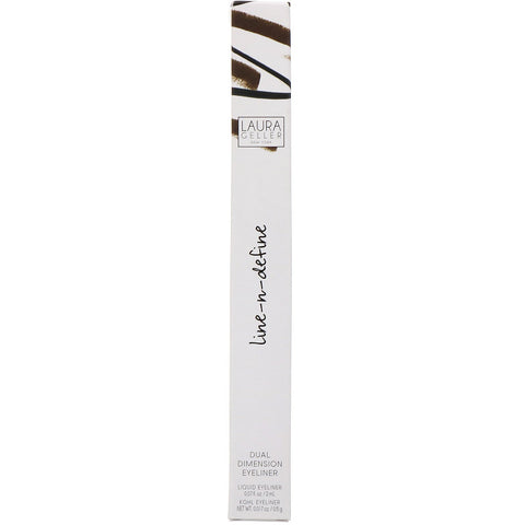 Laura Geller, Line-N-Define, Delineador de ojos bidimensional, Delineador de ojos líquido y Kohl, Negro/Marrón, 0,07 oz (2 ml)/0,017 oz (0,5 g)