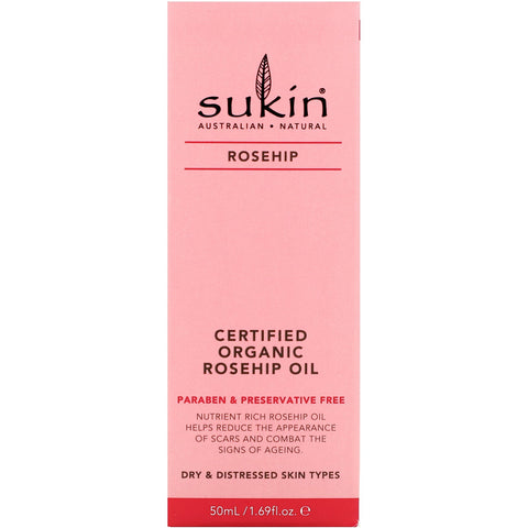 Sukin, certificeret hybenolie, hyben, 1,69 fl oz (50 ml)