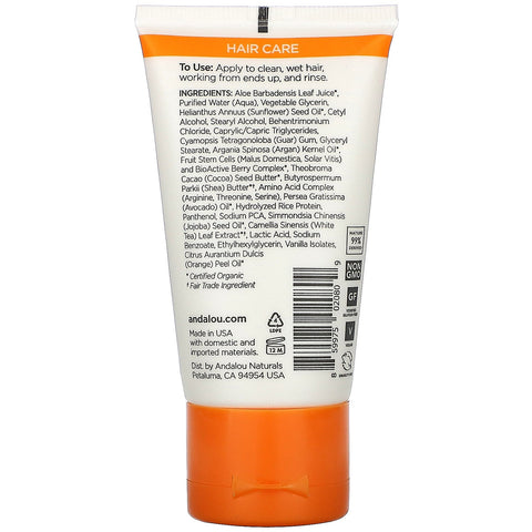 Andalou Naturals, Acondicionador, aceite de argán y karité, 50 ml (1,7 oz. líq.)