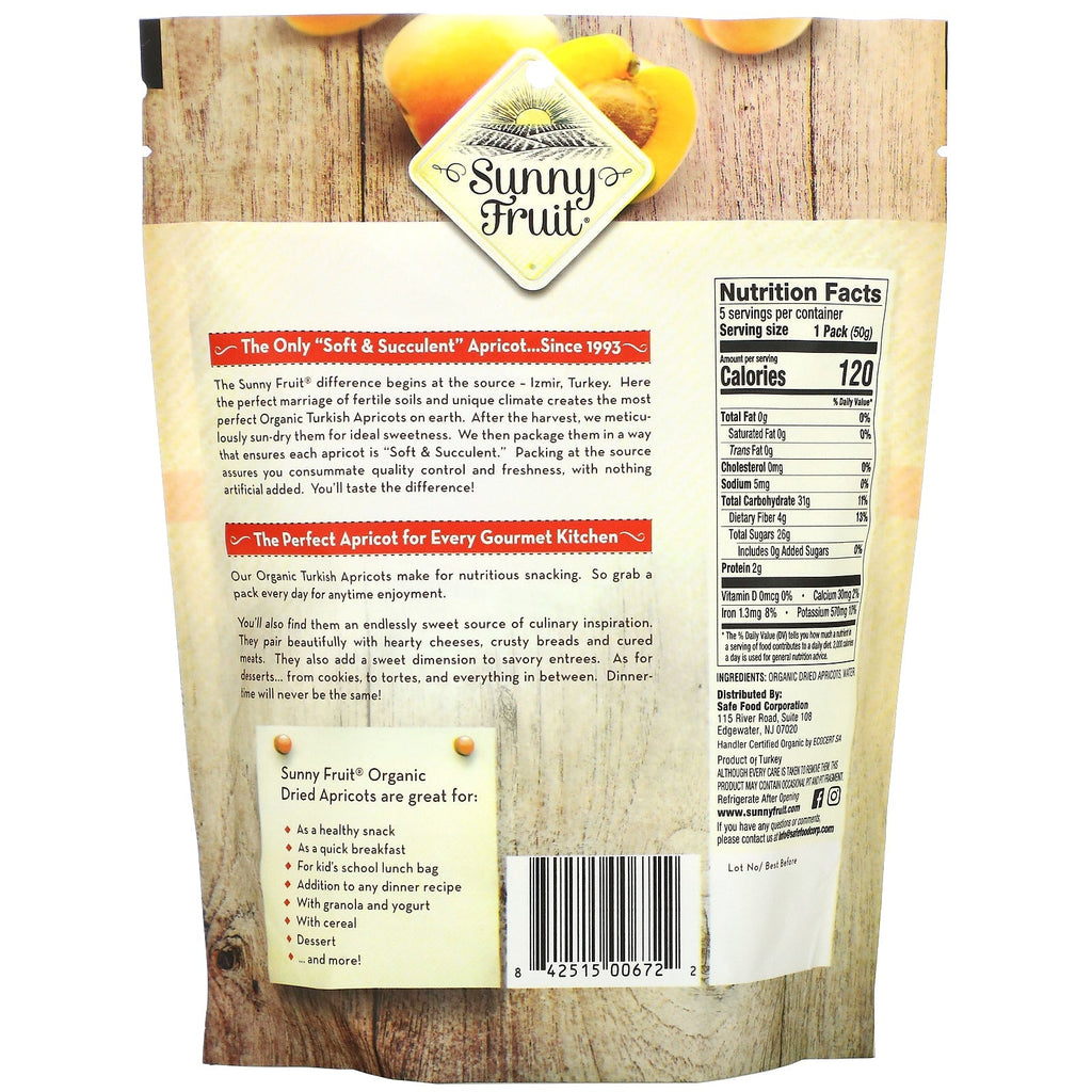 Sunny Fruit,  Apricots, 5 Portion Packs, 1.76 oz (50 g) Each