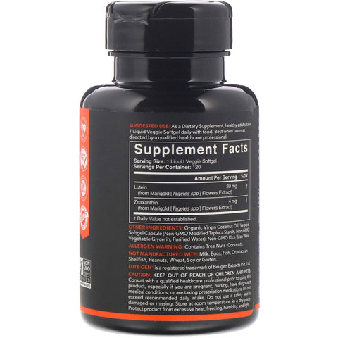 Sports Research, Lutein + Zeaxanthin with Coconut Oil, 120 Veggie Softgels