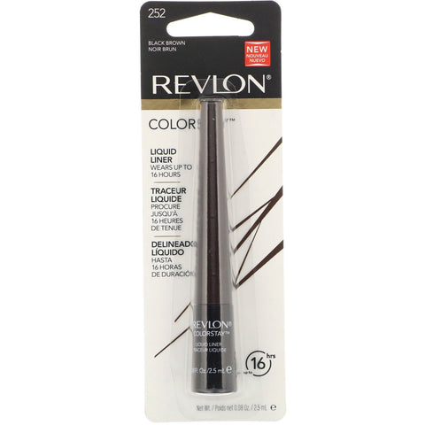 Revlon, Colorstay, Delineador líquido, Marrón negro, 2,5 ml (0,08 oz)