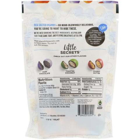 Little Secrets, Dark Chocolate Pieces, Sea Salted Peanut, 5 oz (142 g)