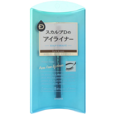 Angfa, Scalp-D Beaute, Delineador de ojos Pure Free, Marrón oscuro, 0,57 ml (0,02 oz. líq.)