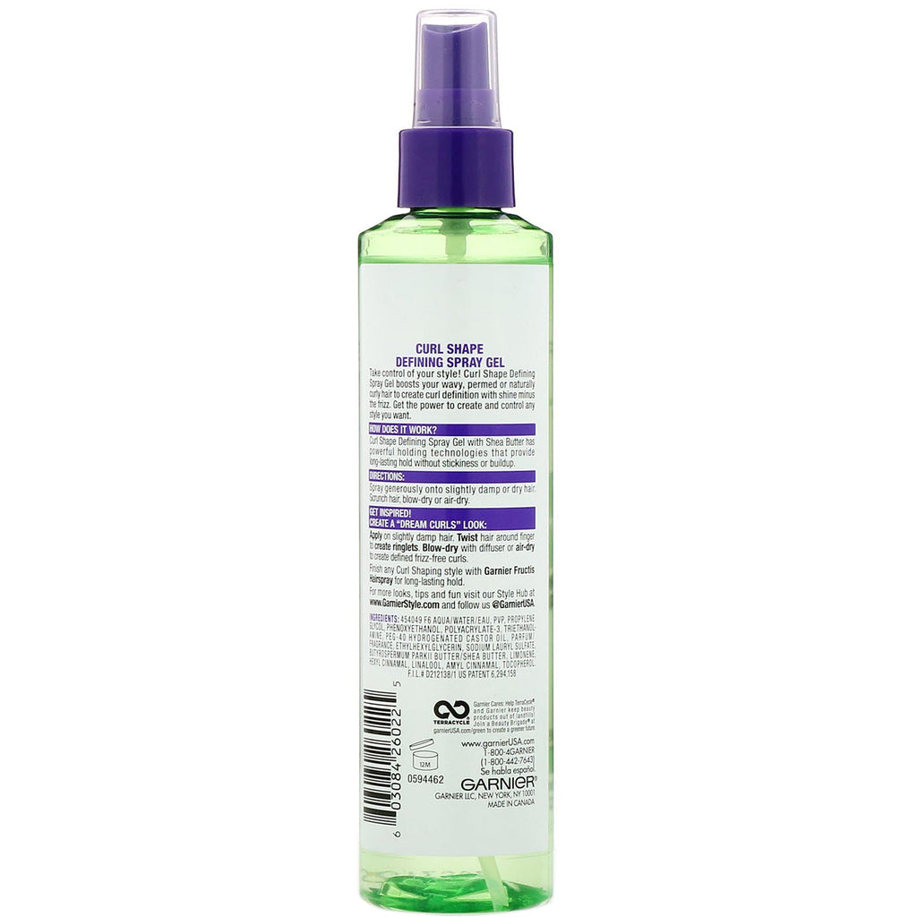 Garnier, Fructis, Curl Shape, Defining Spray Gel, 8.5 fl oz (250 ml)