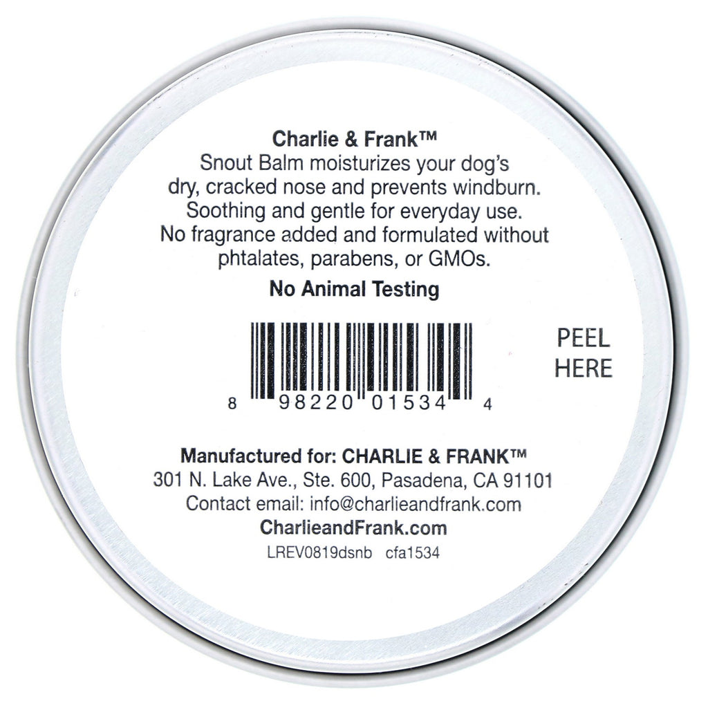 Charlie &amp; Frank, hundetrynebalsam, 2 oz (56,6 g)