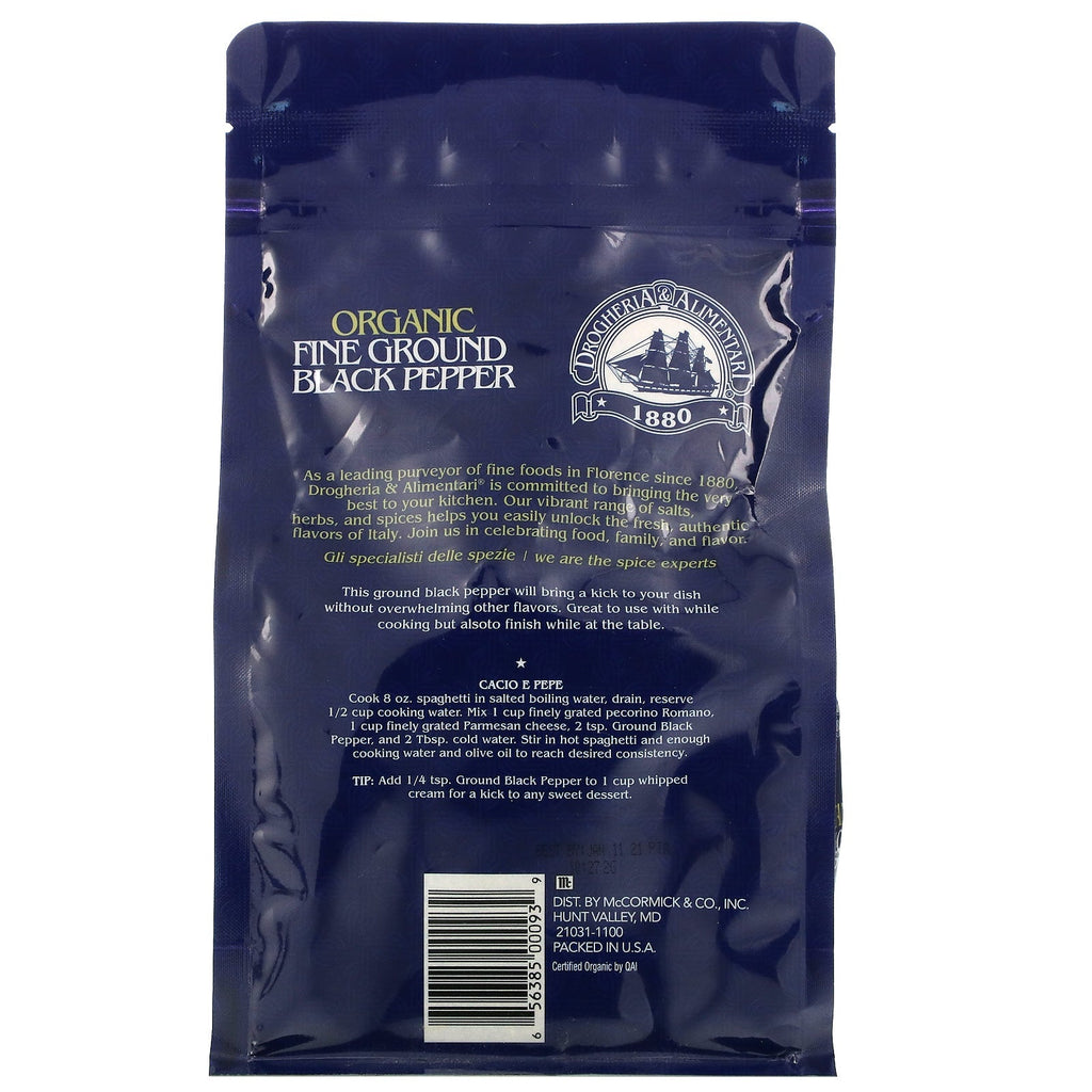 Drogheria & Alimentari,  Fine Ground Black Pepper, 18.7 oz (530 g)