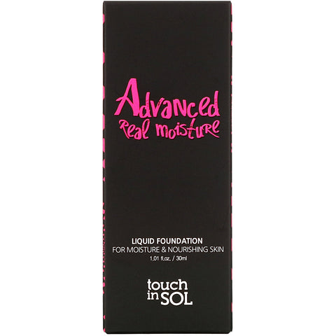 Touch in Sol, Advanced Real Moisture, Liquid Foundation, SPF 30 PA++, #21 Nude Beige, 1,01 fl oz (30 ml)