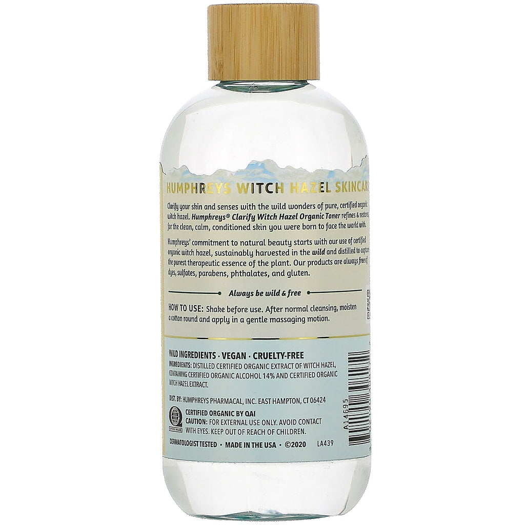 Humphrey's, Witch Hazel,  Toner, Clarify , 8 fl oz (236 ml)