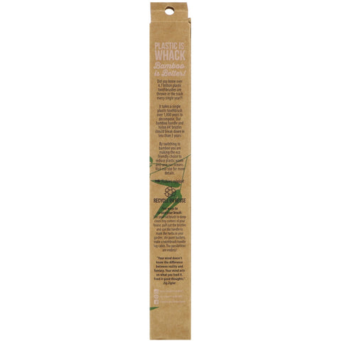 The Dirt, Bamboo Toothbrush with Charcoal Bristles, 1 Adult Toothbrush