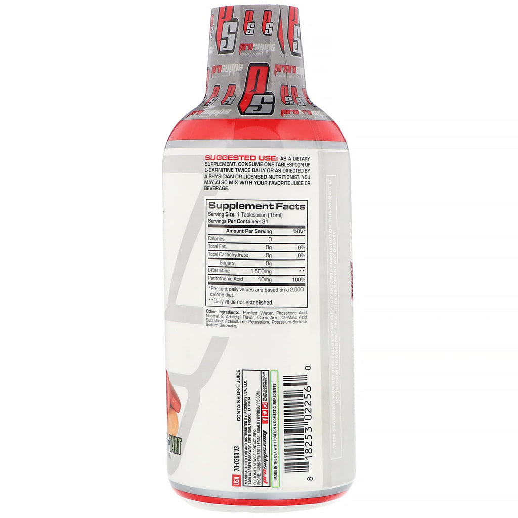 ProSupps, L-Carnitine 1500, Sweet-N-Tart, 1,500 mg, 16 fl oz (473 ml)