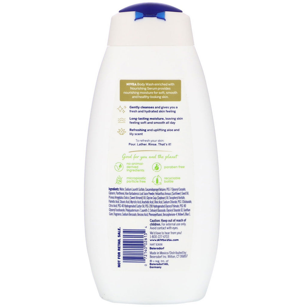 Nivea, Gel de baño refrescante, aloe y lirio frescos, 20 fl oz (591 ml)