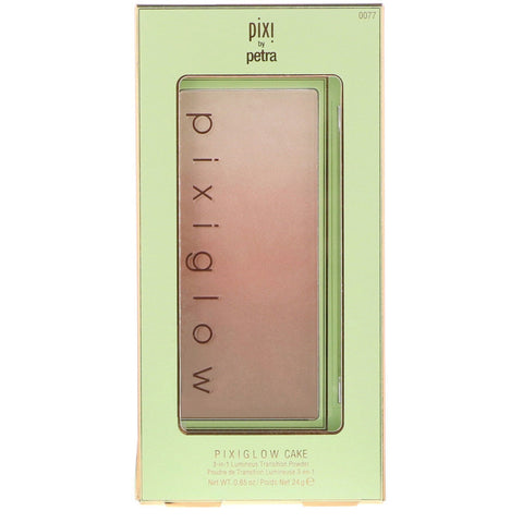 Pixi Beauty, Pixiglow-kage, 3-i-1 lysende overgangspulver, forgyldt bare glød, 0,85 oz (24 g)