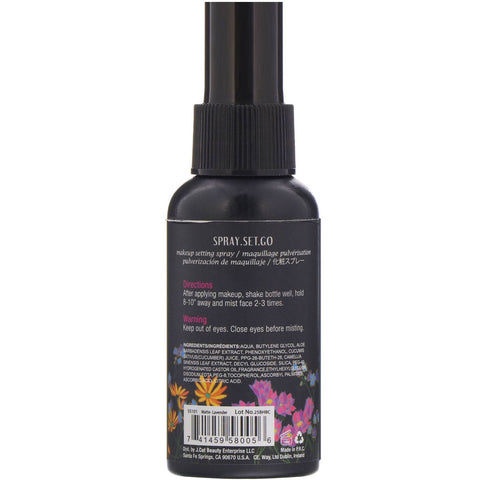 J.Cat Beauty, Matte Make Up Setting Spray, SS101 Wildflowers, 2,8 fl oz (80 ml)