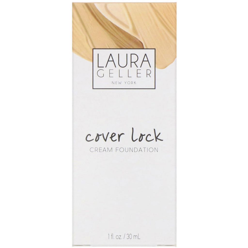 Laura Geller, Cover Lock, Cream Foundation, Porcelæn, 1 ​​fl oz (30 ml)