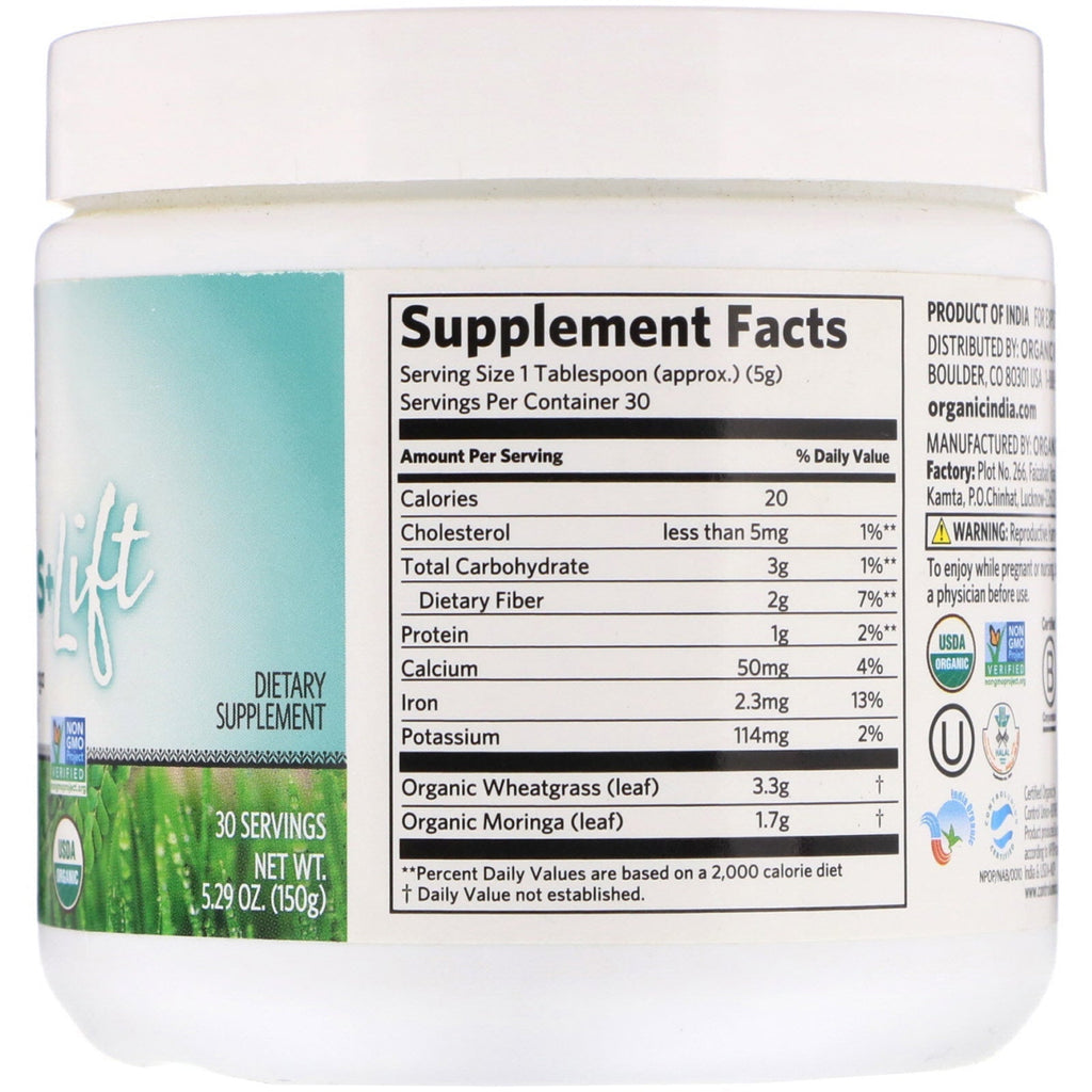 Indien, Wheatgrass+ Lift, Superfood Blend, 5,29 oz (150 g)