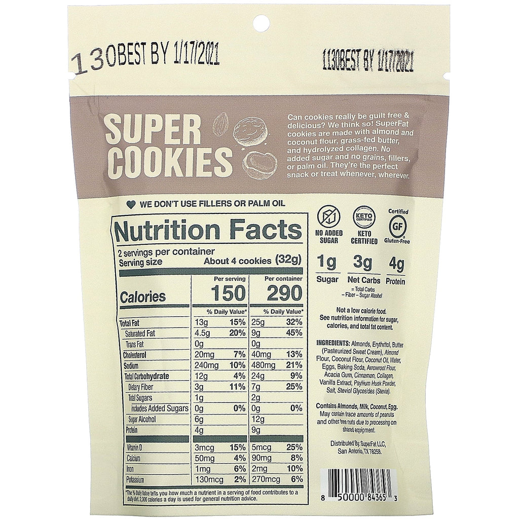 SuperFat, Keto Cookie Bites, Snickerdoodle, 2.25 oz (64 g)