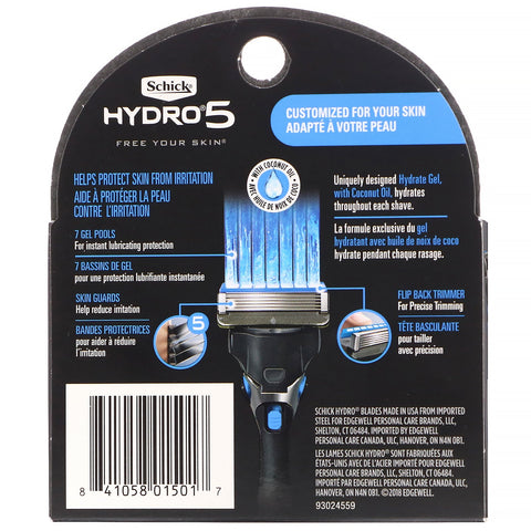 Schick, Hydro Sense, Hidratar, 4 cartuchos