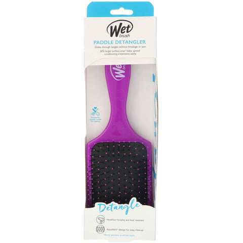 Wet Brush, Cepillo Desenredante De Paleta, Desenredar, Púrpura, 1 Cepillo