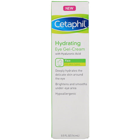 Cetaphil, Crema-gel hidratante para ojos con ácido hialurónico, 14 ml (0,5 oz. líq.)