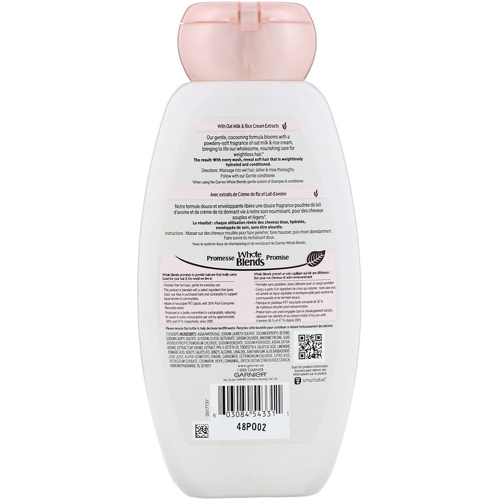 Garnier, Whole Blends, Champú suave Oat Delicacy, 370 ml (12,5 oz. líq.)