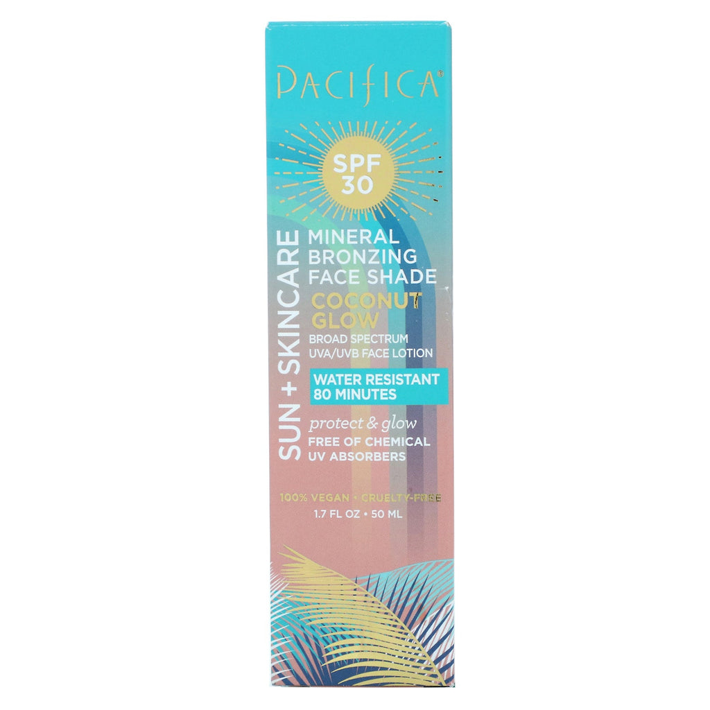 Pacifica, Sun + Skincare, Mineral Bronzing Face Shade, SPF 30, Coconut Glow, 1.7 fl oz (50 ml)