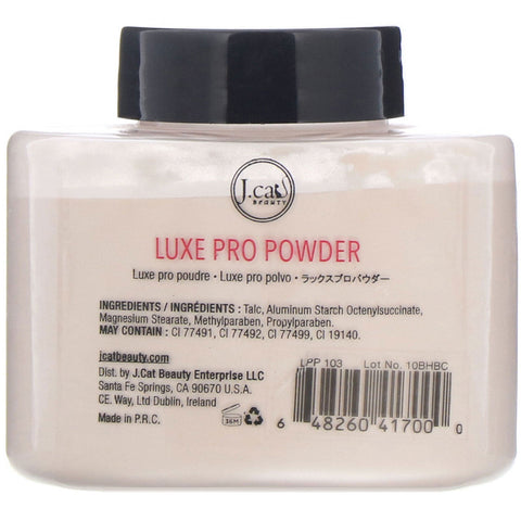 J.Cat Beauty, Luxe Pro Powder, LPP103 porcelæn, 1,5 oz (42 g)