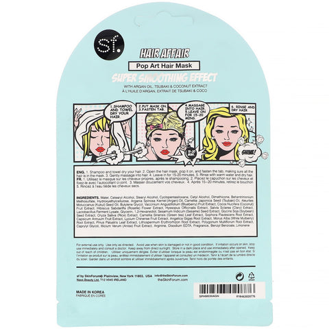 SFGlow, POP n' Glow, Hair Affair, Pop Art Hair Mask, 1 Sheet, 1.01 oz (30 ml)