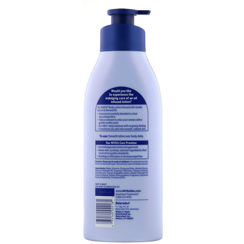 Nivea, Loción con infusión de aceite, aceite de vainilla y almendras, 500 ml (16,9 oz. líq.)