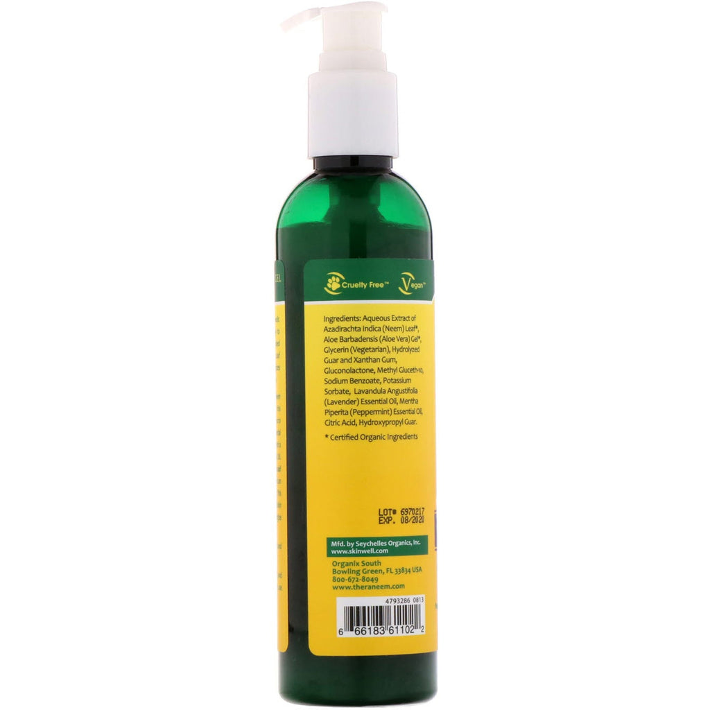 Organix South, TheraNeem Naturals, Neem Leaf &amp; Aloe Gel, Cooling Therape, 8 fl oz (240 ml)