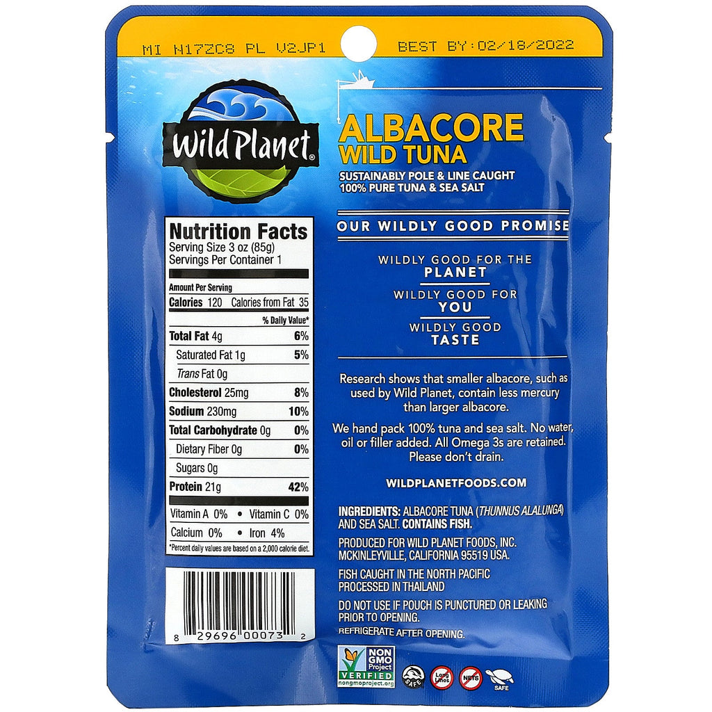 Wild Planet, Albacore Wild Tuna, 3 oz (85 g)